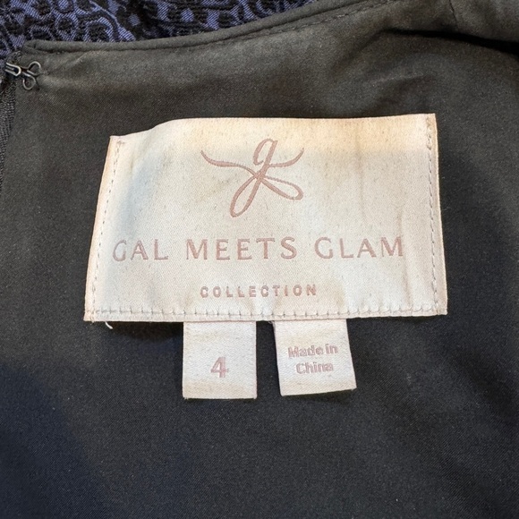 Gal Meets Glam Collection Callie Print Long Sleeve A-Line Dress (Sz 4) - Picture 9 of 10